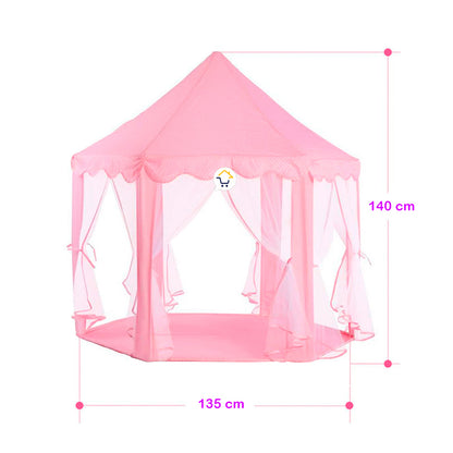 Castillo Armable Grande Con Luces Niñas Carpa Portable Cortinas CAC01TX20BCA