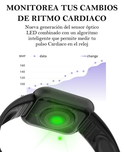 Combo Reloj Inteligente + Audífonos Inalámbricos Bluetooth