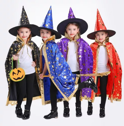 Disfraces De Halloween Para Niños Capa De Bruja De Mago