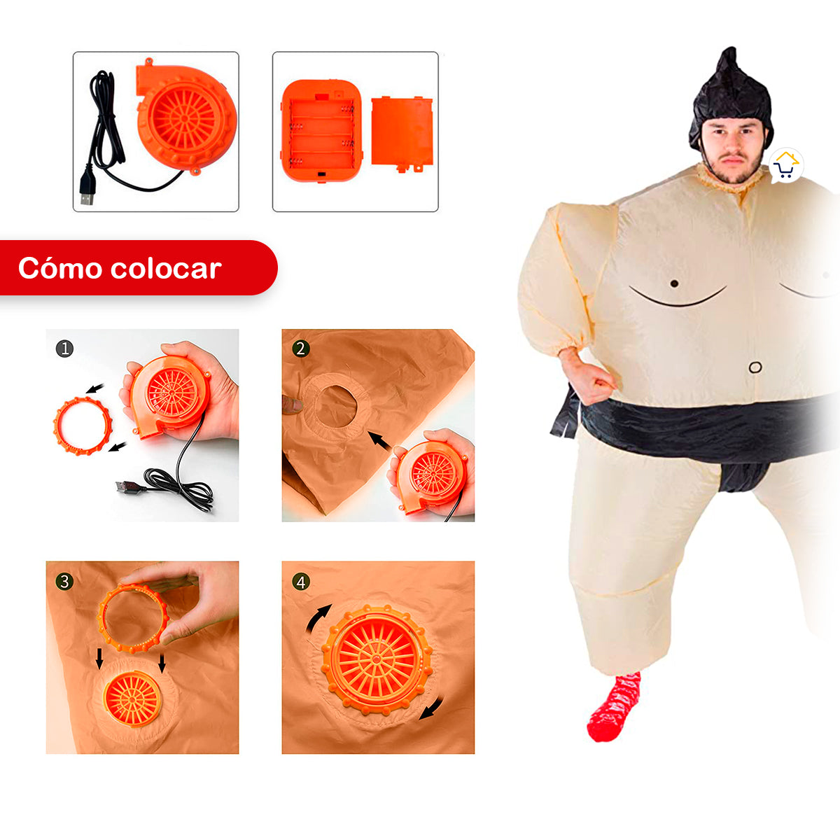 Disfraz Inflable Sumo Traje Luchador Fiesta Disfraces Halloween OF460