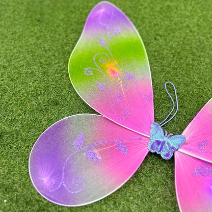 Disfraz Mariposa Hada Alas Luces LED Diadema Varita Halloween OF-1421