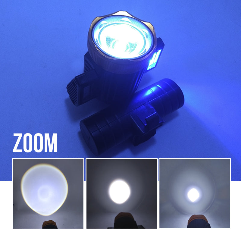 Linterna Minera LED 2 En 1 Camping Ciclismo Manos Libres Zoom RF 302