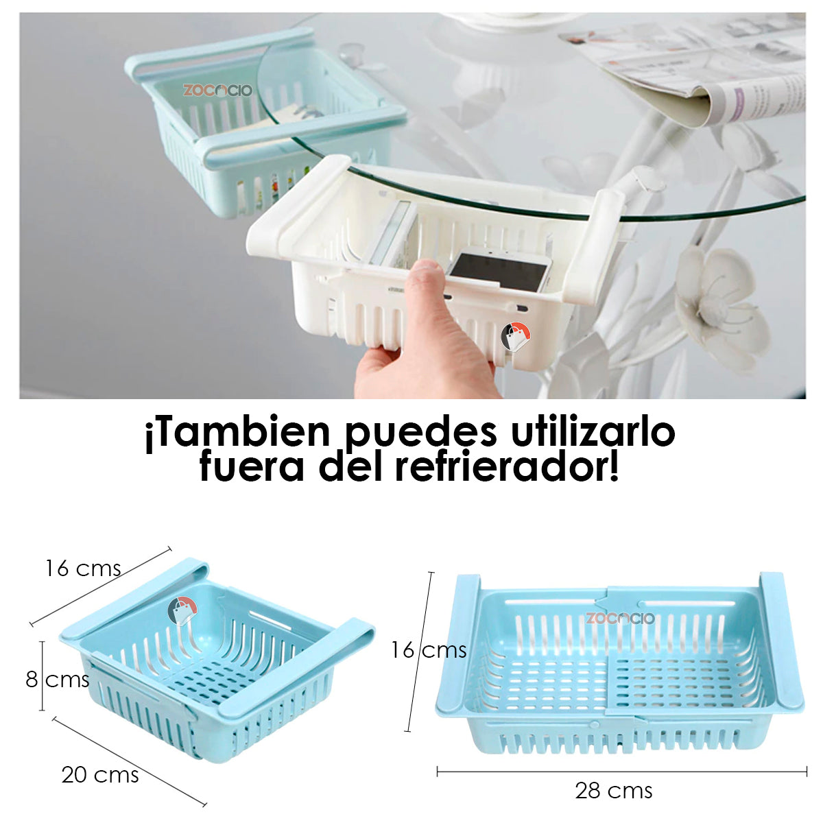 Organizador Para Refrigerador Bandeja de Almacenamiento