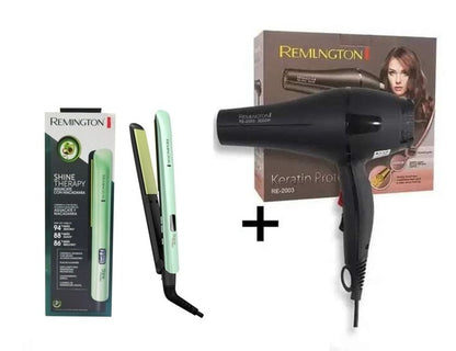 Plancha aguacate mas Secador Remington