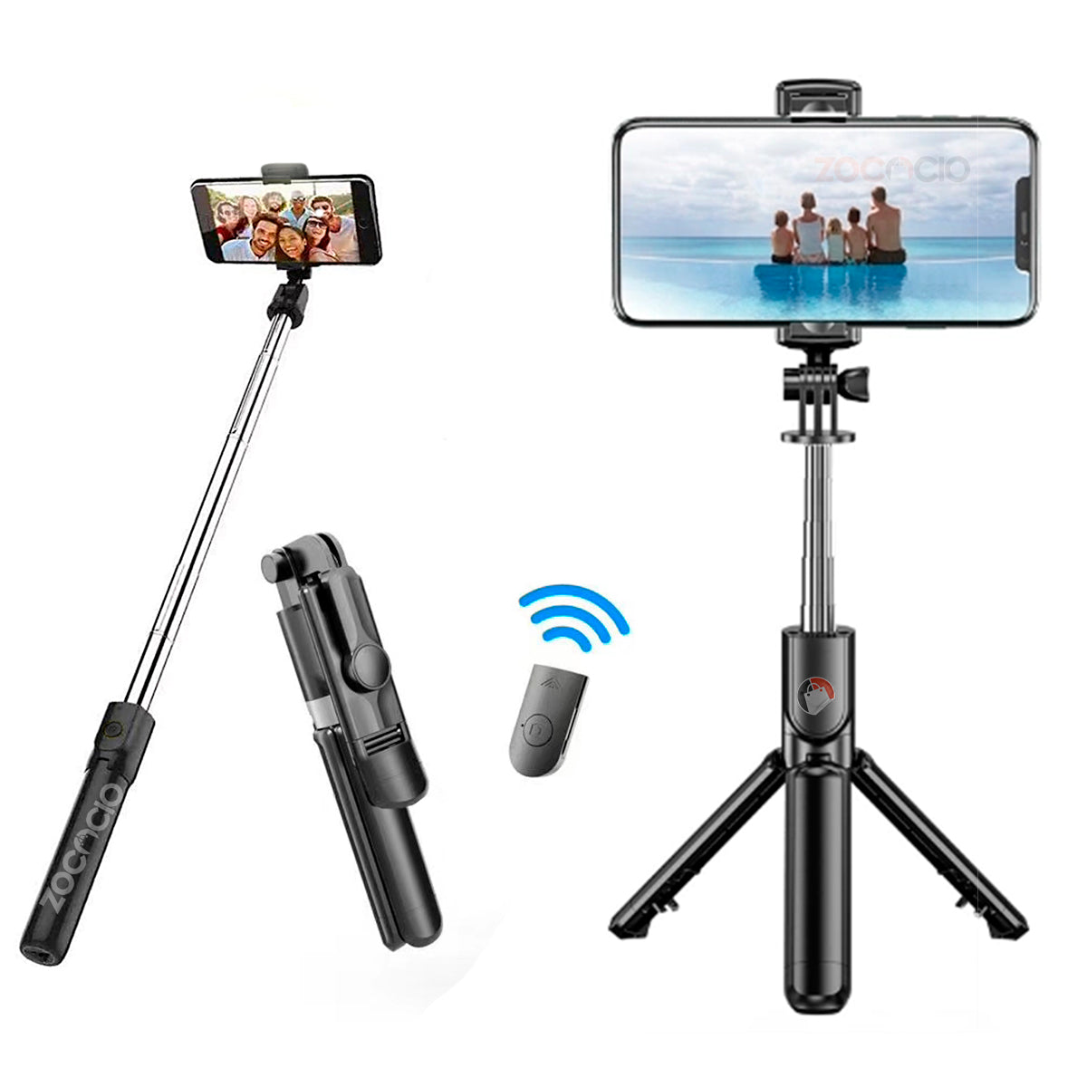 Trípode Con Monopod Integrado Control Bluetooh Palo Selfie