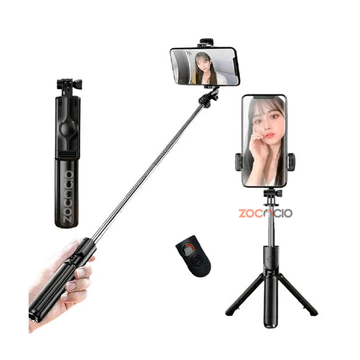 Trípode Con Monopod Integrado Control Bluetooh Palo Selfie