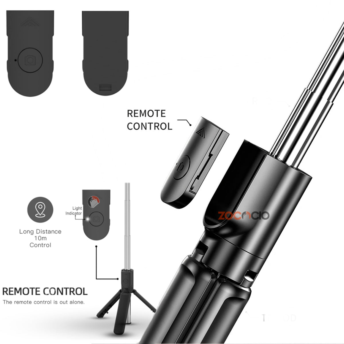 Trípode Con Monopod Integrado Control Bluetooh Palo Selfie